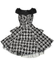 Kellomekko, White Red Tartan
