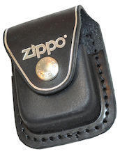 Zippo vy�kotelo, musta, nahkaa