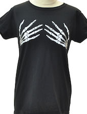 T-Paita, Hot Leathers,Skeleton Hands