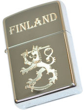 Zippo, Suomi Finland, kiilt�v� kromi