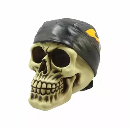 Biker kallo, 9 x 10,5 x 11 cm - Kallot, Halloweenrekvisiitta - HOR760 - 1