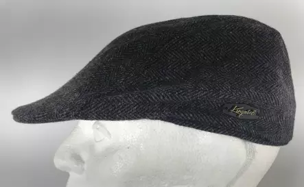 Flatcap, harmaa sahalaita kuvio, one siz - Flat Capit - LC540 - 2