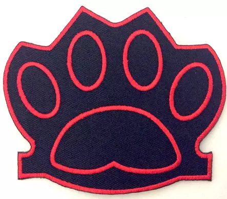 Kangasmerkki, Punareunainen Nyrkkirauta - Kangasmerkit - K1370 - 1