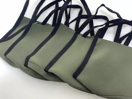 Maski 5-kpl oliivin vihreä S-L kangasmas - Maskit - MASKI20 - 1