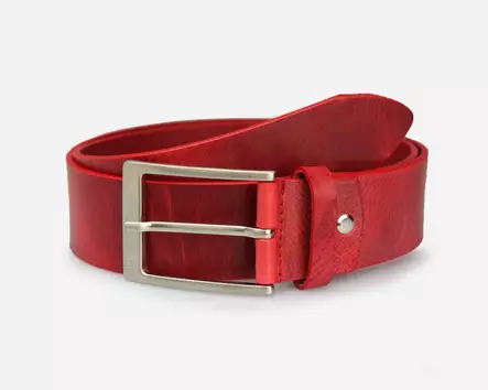 Nahkavyö punainen 45-mm jämäkkä - Nahkavyöt - KV190 - 1