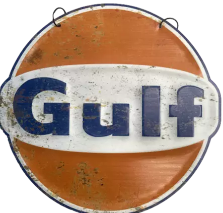 Peltikyltti GULF retro logo 30x30cm - Taulut, kehykset - PELT270 - 1