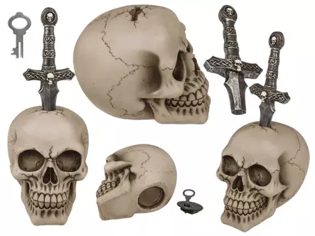 Säästölipas Tikarikallo - Kallot, Halloweenrekvisiitta - HOR730 - 1