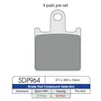 BRAKE PAD SDP SPORT HH+ HIGH FRICTION STREET - Jarrupalat - 17210660 - 1