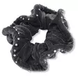 Harmaa samettiscrunchie - Hiuskoristeet - PIN350 - 1