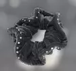 Harmaa samettiscrunchie - Hiuskoristeet - PIN350 - 2