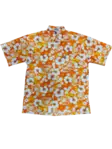 Havaijipaita, Oranssi, valkoiset kukat - Kauluspaidat - KP190 - 1