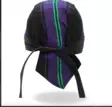 Headwrap voo doo violetti vihreä scotti - Headwrapit - HW240 - 4