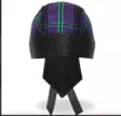 Headwrap voo doo violetti vihreä scotti - Headwrapit - HW240 - 1