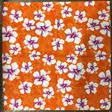 Huivi, Oranssi, valkolilat kukat - Huivit - HU400 - 1