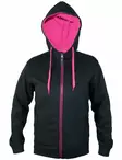 Huppari, musta, pinkki fleecevuori - Hupparit - CU260 - 1