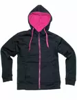 Huppari, musta, pinkki fleecevuori - Hupparit - CU260 - 4