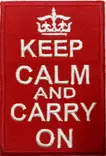 Keep Calm and carry on - Kangasmerkit - K1210 - 1