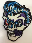 Kangasmerkki, Psychobilly Skull - Kangasmerkit - K1070 - 1