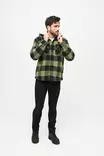 Lumberjacket huppu olive/musta - Kangastakit - T530 - 9