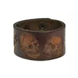 Nahkaranneke Skulls ruskea antiikkinahka - Rannekorut - MAS60 - 1