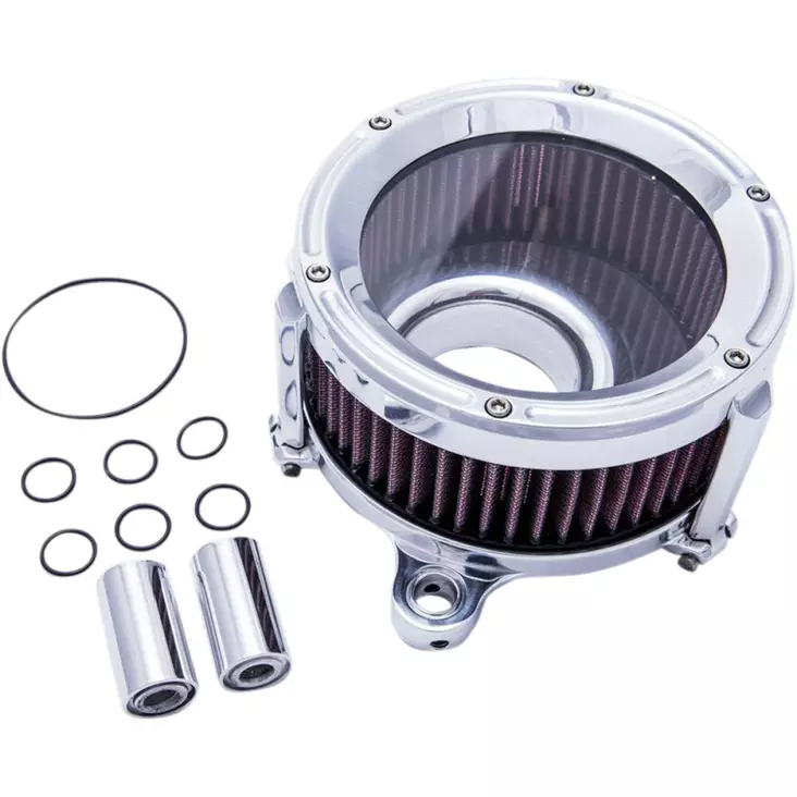 AIR CLEANER KIT ASSAULT CHARGE HIGH-FLOW TBW ALUMINUM CHROME - Ilmansuodattimet - 10102050 - 1