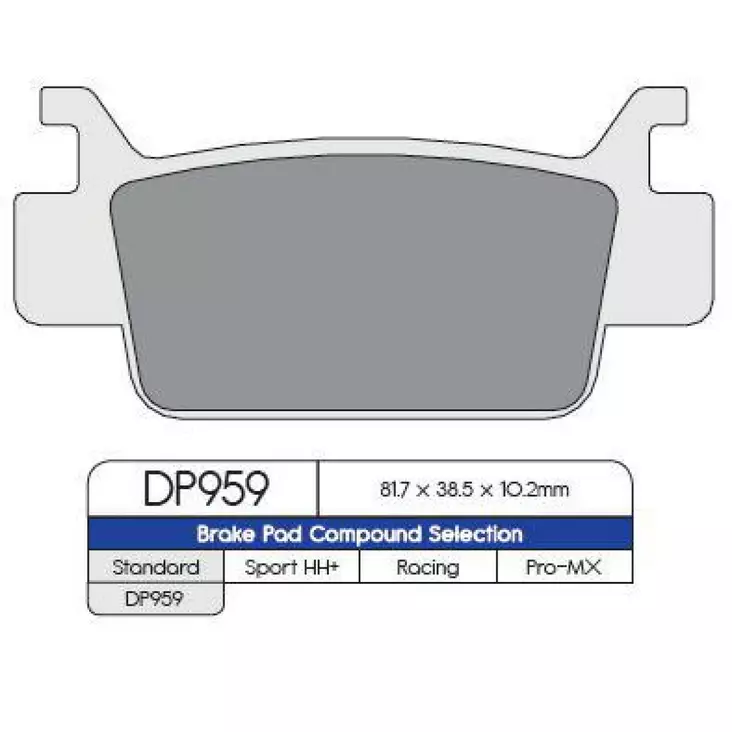 BRAKE PAD DP SINTERED REPLACEMENT STREET TOURING OFF-ROAD/ATV - Jarrupalat - 17210530 - 1