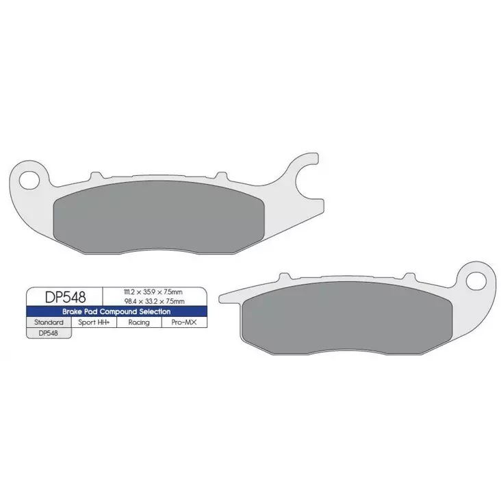 BRAKE PAD DP SINTERED REPLACEMENT STREET TOURING OFF-ROAD/ATV - Jarrupalat - 17211920 - 1