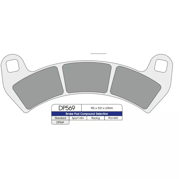 BRAKE PAD DP SINTERED REPLACEMENT STREET TOURING OFF-ROAD/ATV - Jarrupalat - 17212520 - 1