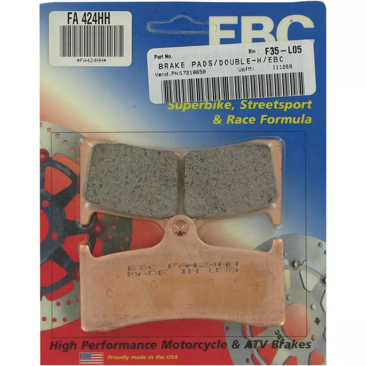 BRAKE PAD FA-HH SERIES SINTERED METAL - Jarrupalat - 17210650 - 1