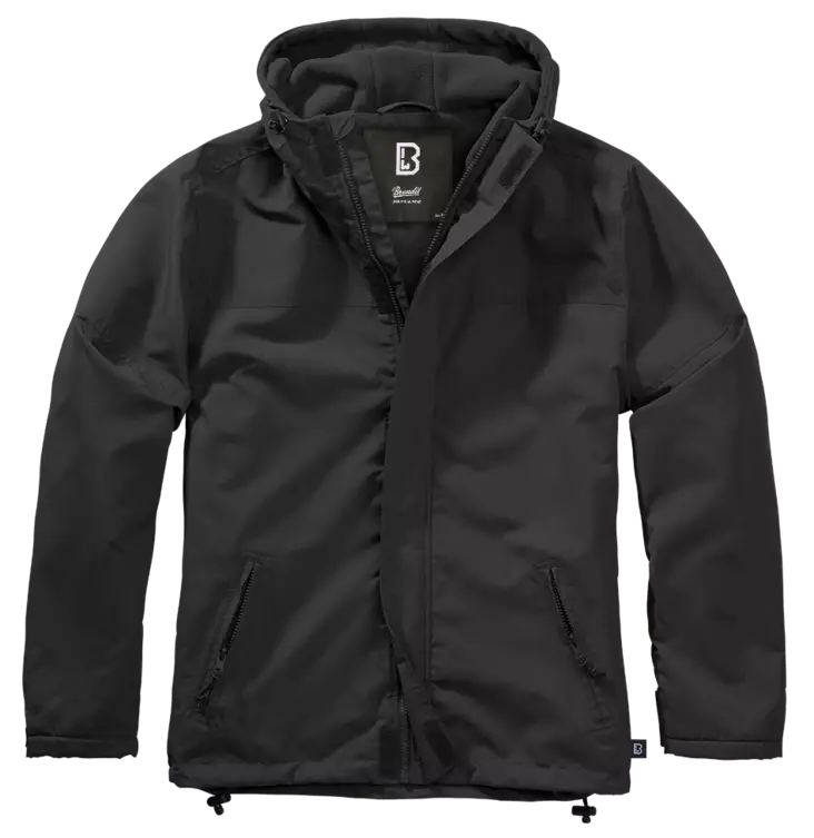 Brandit Musta Windbreaker vetoketju - Kangastakit - T490 - 1