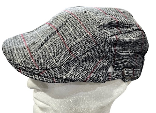 Flatcap harmaapunavalko ruutu - Flat Capit - LC670 - 1