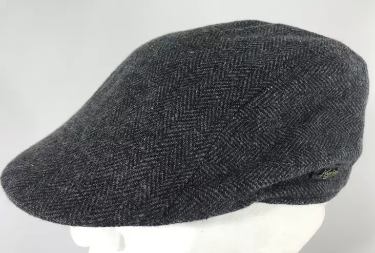 Flatcap, harmaa sahalaita kuvio, one siz - Flat Capit - LC540 - 1