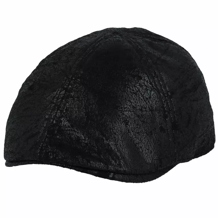 Flatcap musta nahkajäljitelmät Cracked - Flat Capit - LC650 - 1