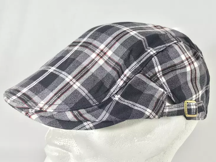 Flatcap, mustaruutu glitter - Flat Capit - LC520 - 1