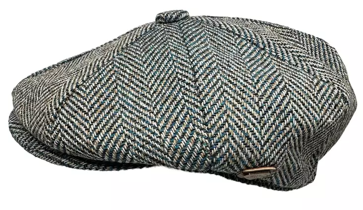 Flatcap Tweed, beigesininen - Flat Capit - LC790 - 1