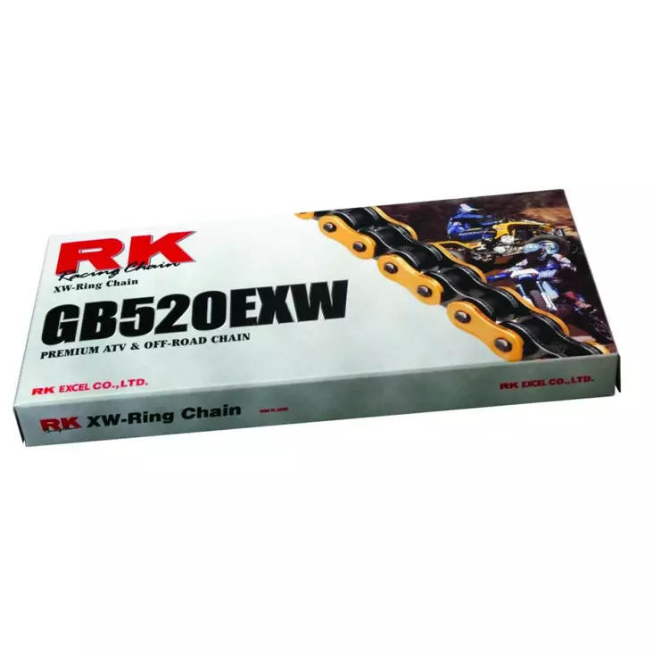 GB520EXW 100 CLIP LINK 520 W-RING REPLACEMENT DRIVE CHAIN / GOLD - Ketjut ja ketjulinkit - GB520EXW100 - 1