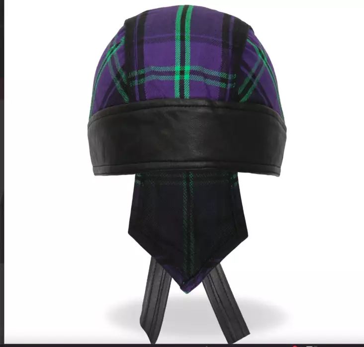 Headwrap voo doo violetti vihreä scotti - Headwrapit - HW240 - 1