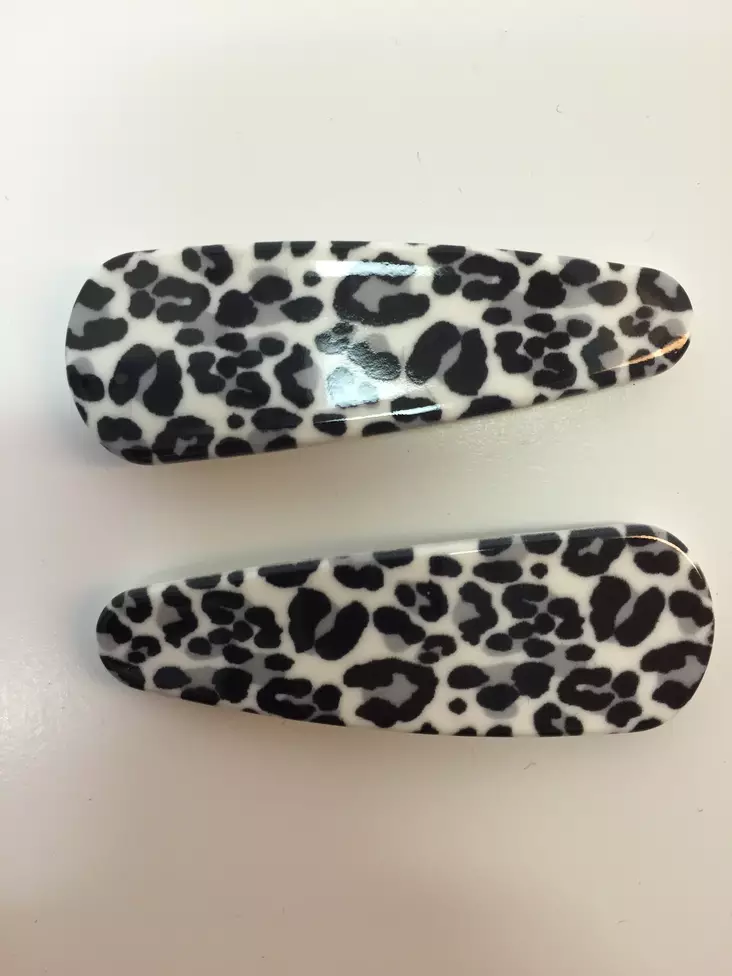 Hiuspinnit, Leopardi mustavalko 2 kpl - Hiuskoristeet - PIN60 - 1