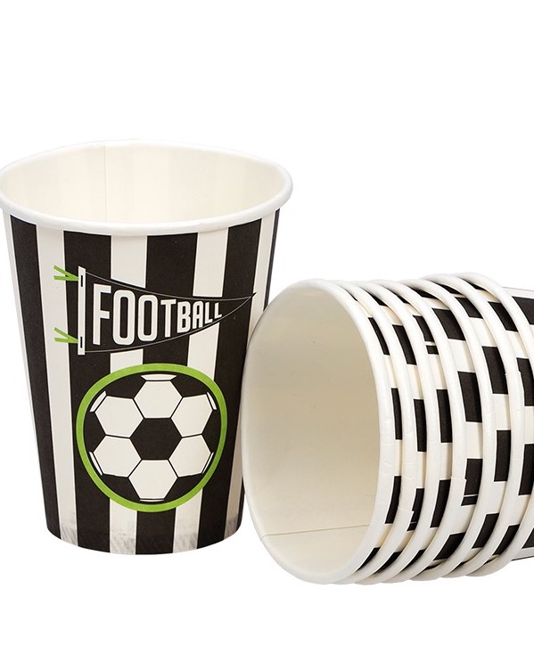 Jalkapallo kertakäyttökupit 8kpl - Astiat - 79080 - 1