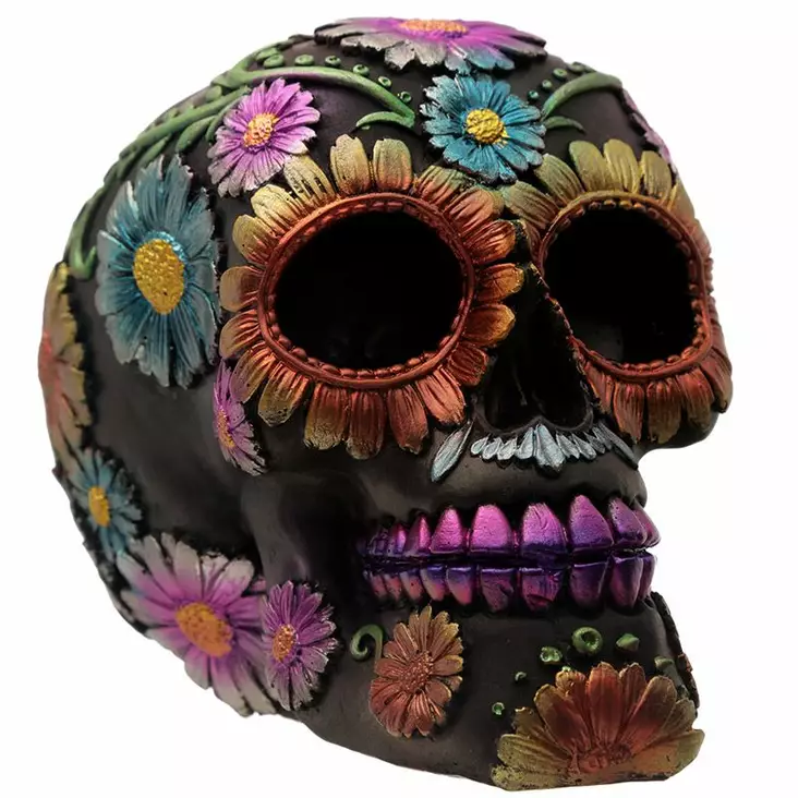 Kallo Metallic Day of the Dead - Kallot, Halloweenrekvisiitta - HOR700 - 1