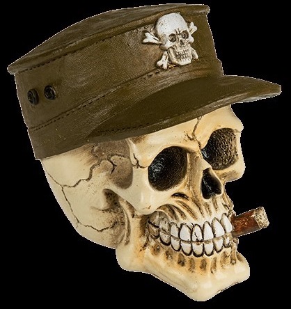 Kallo Soldier & Cigar, korkeus n.13,5 cm - Kallot, Halloweenrekvisiitta - HOR260 - 1