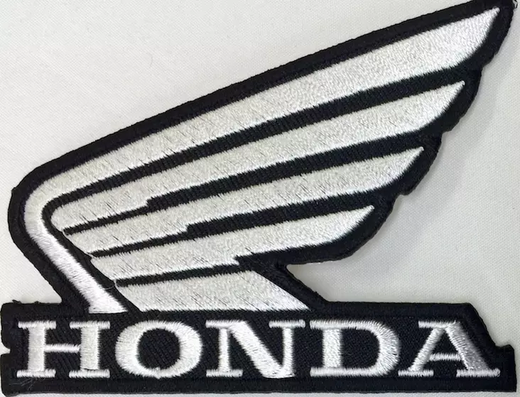 Kangasmerkki, Honda siivet musta-valkoin - Kangasmerkit - K1280 - 1