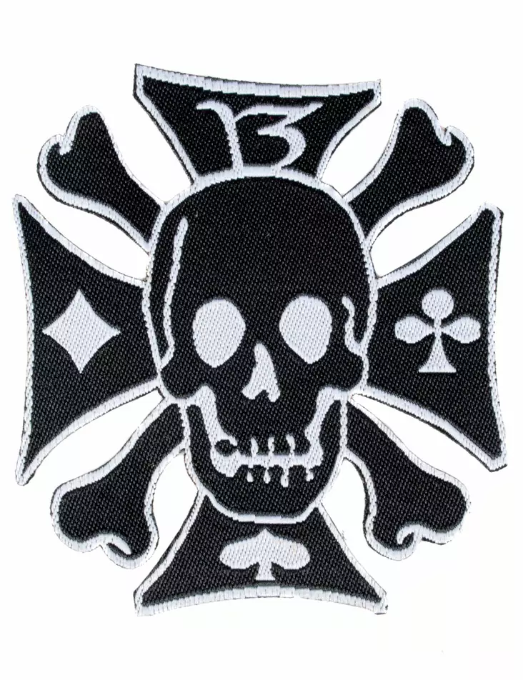 Kangasmerkki,Maltanristi, kallo 13 - Kangasmerkit - K1050 - 1