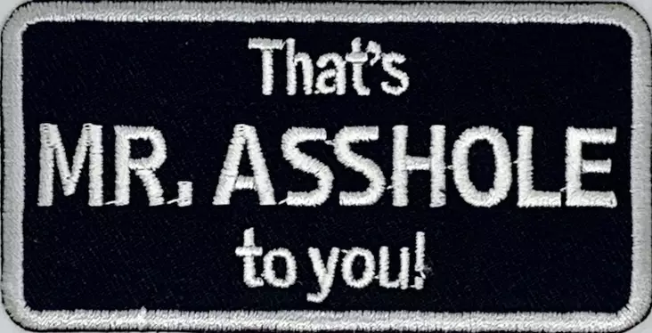 Kangasmerkki Mr Asshole... - Kangasmerkit - K1530 - 1