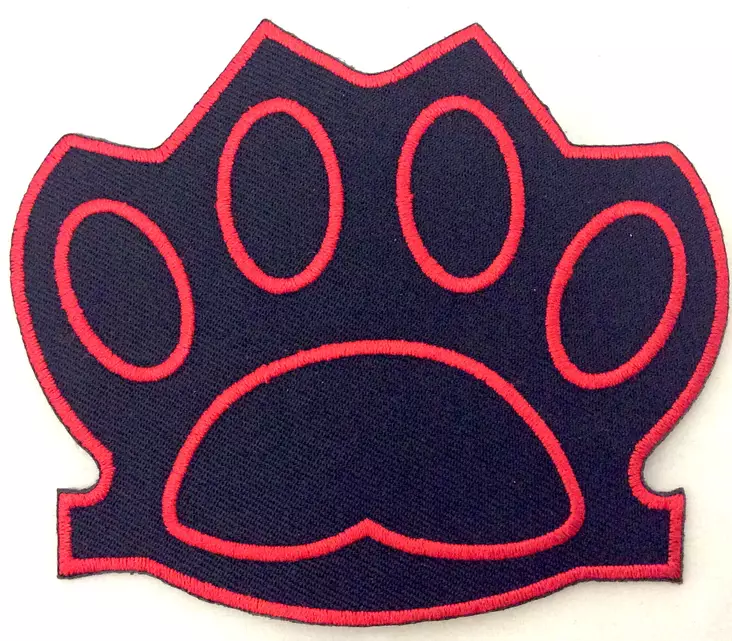 Kangasmerkki, Punareunainen Nyrkkirauta - Kangasmerkit - K1370 - 1