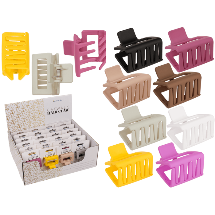 Kulmikas hiusklipsu, useita värejä - Hiuskoristeet - PIN370 - 1