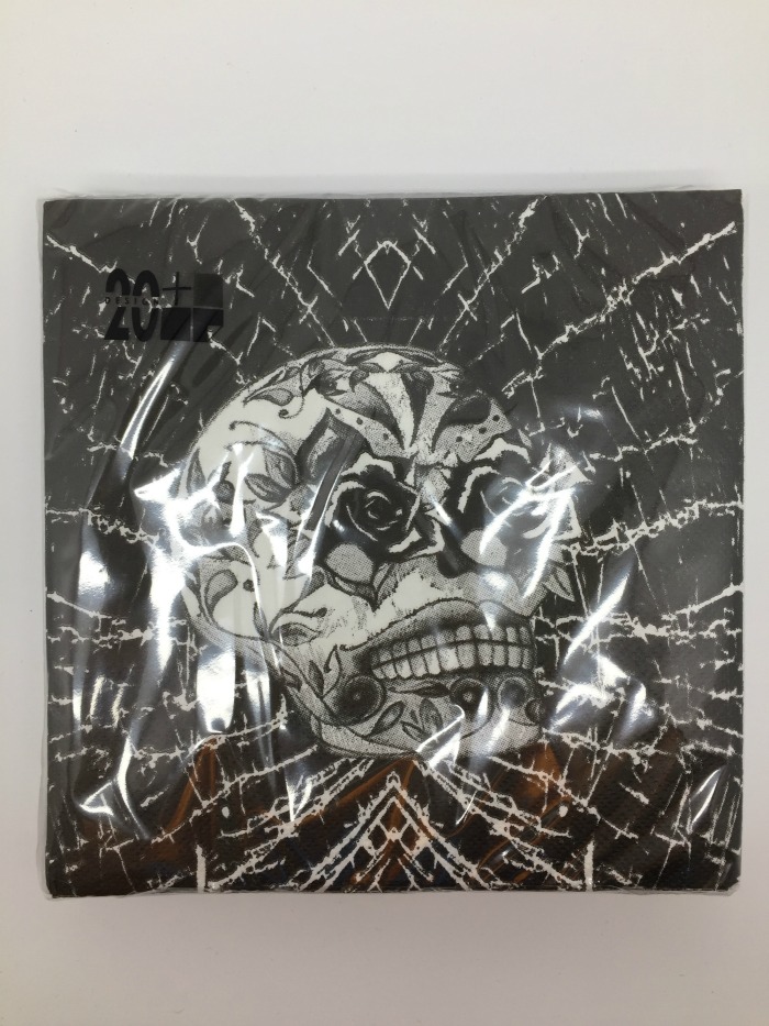 Lautasliina, Musta kallo 20 kpl - Servetit - SER10 - 1