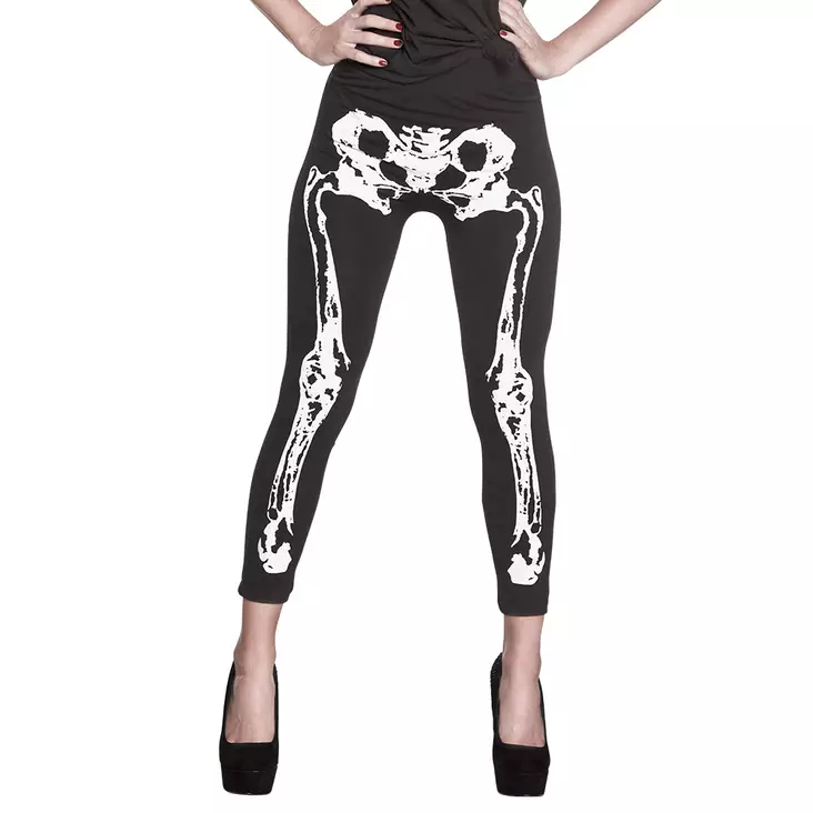 Leggingsit, Luuranko - Kallot, Halloweenrekvisiitta - HOR310 - 1