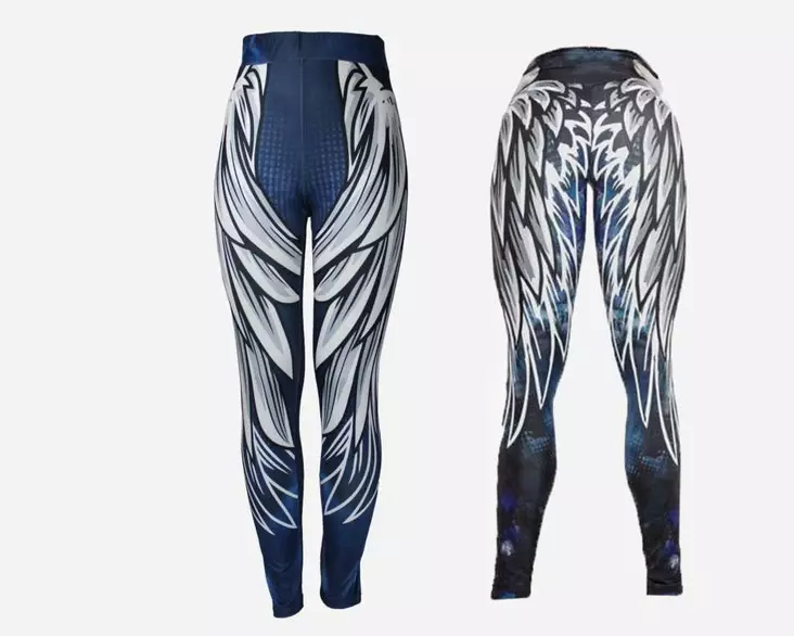 Leggingsit siivet, sin / harmaa - Leggingsit - LEG510 - 1