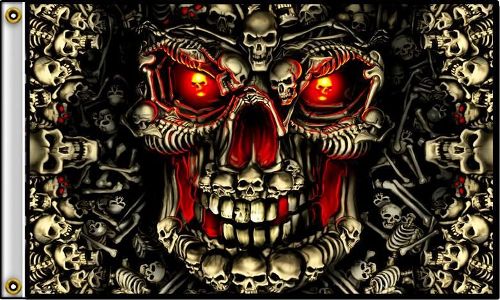 Lippu Deadly Skulls 150 x 90 cm - Liput - LIPPU40 - 1